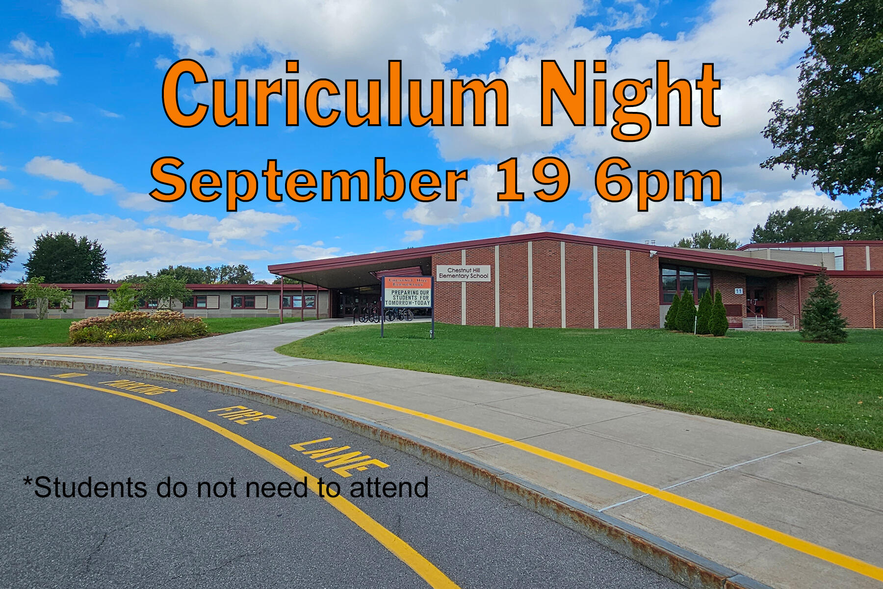 Curriculum Night - September 19 6pm
