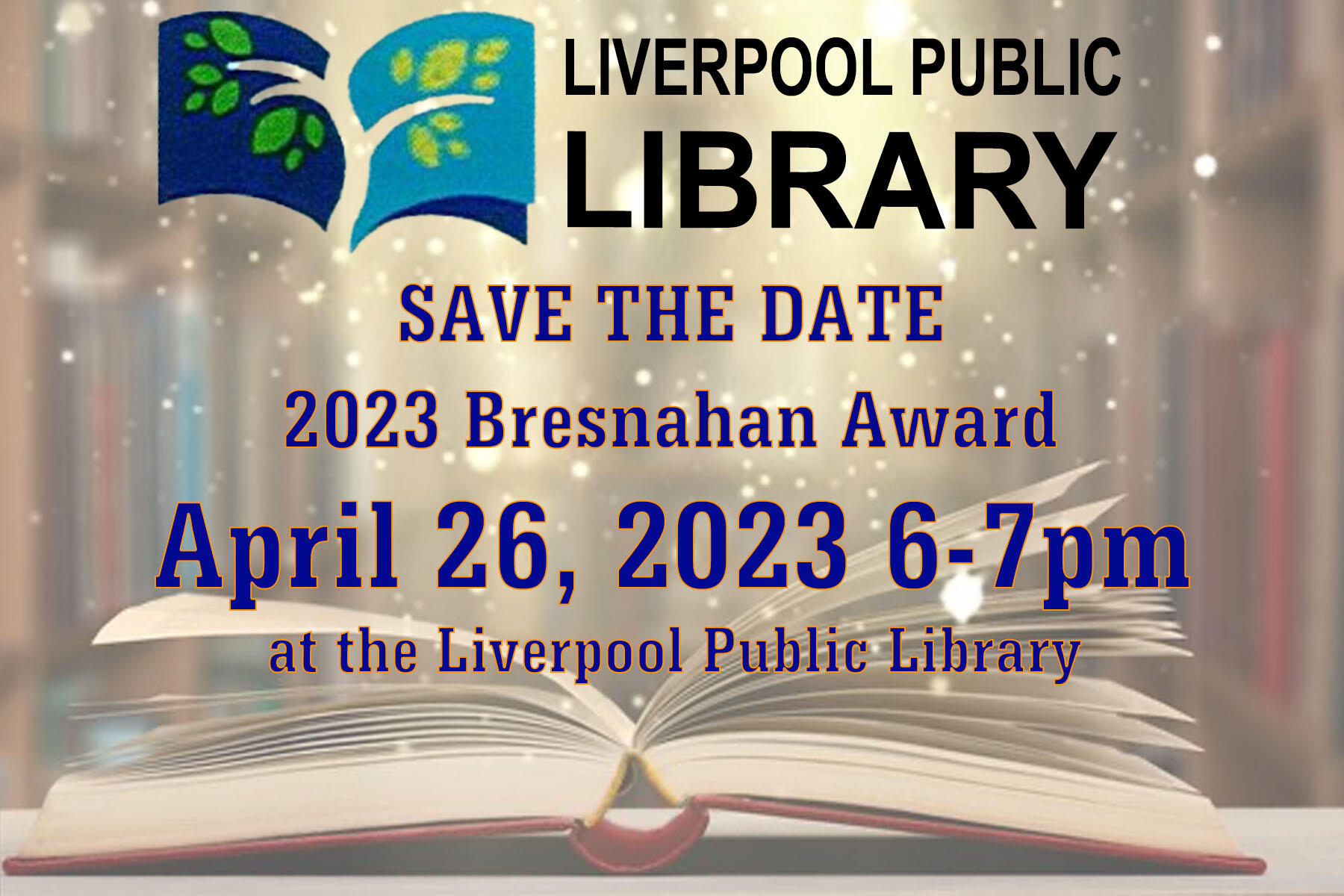 Save the Date Bresnahan Book Award April 26