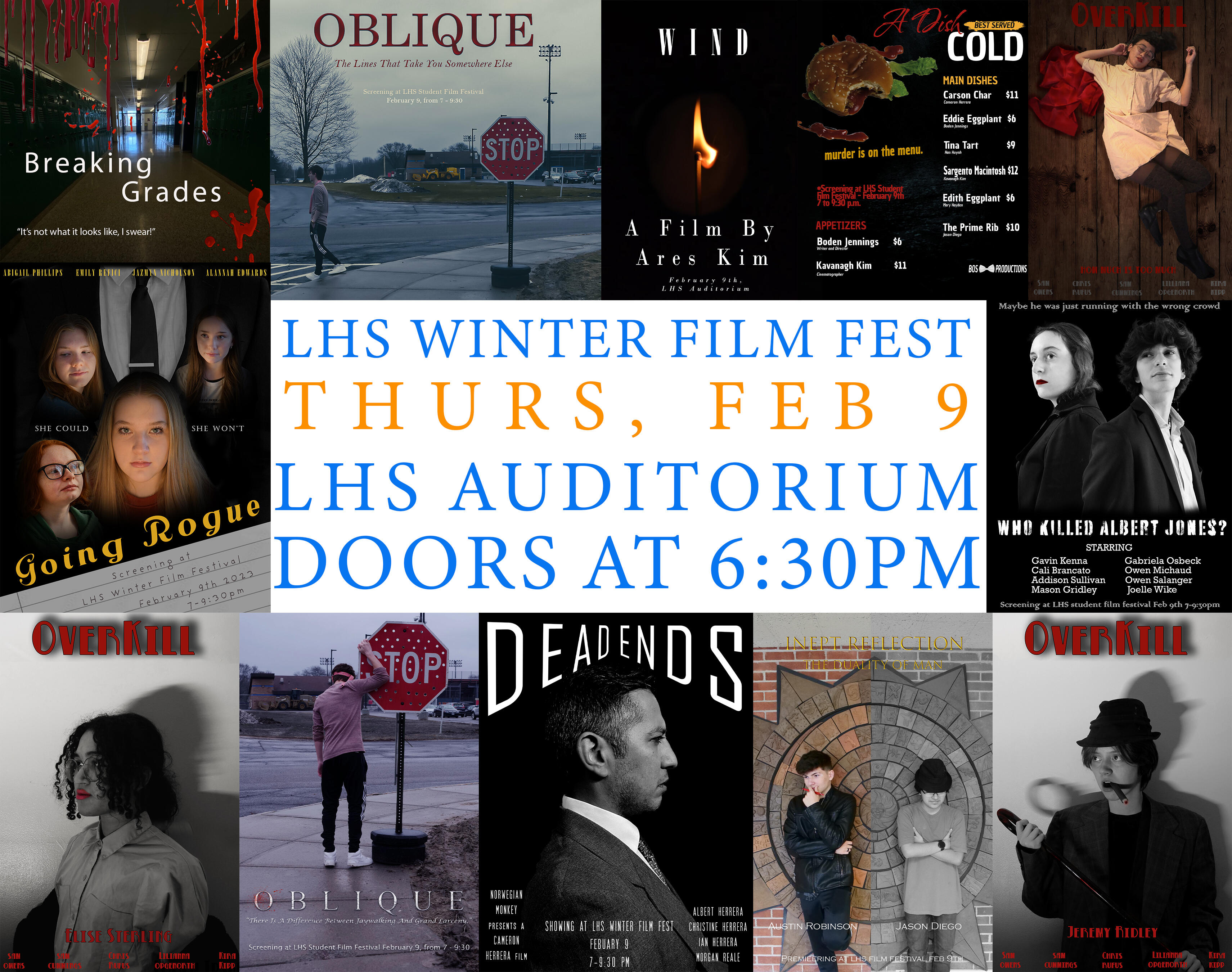 winter film fest feb 9, doors open at 630 pm