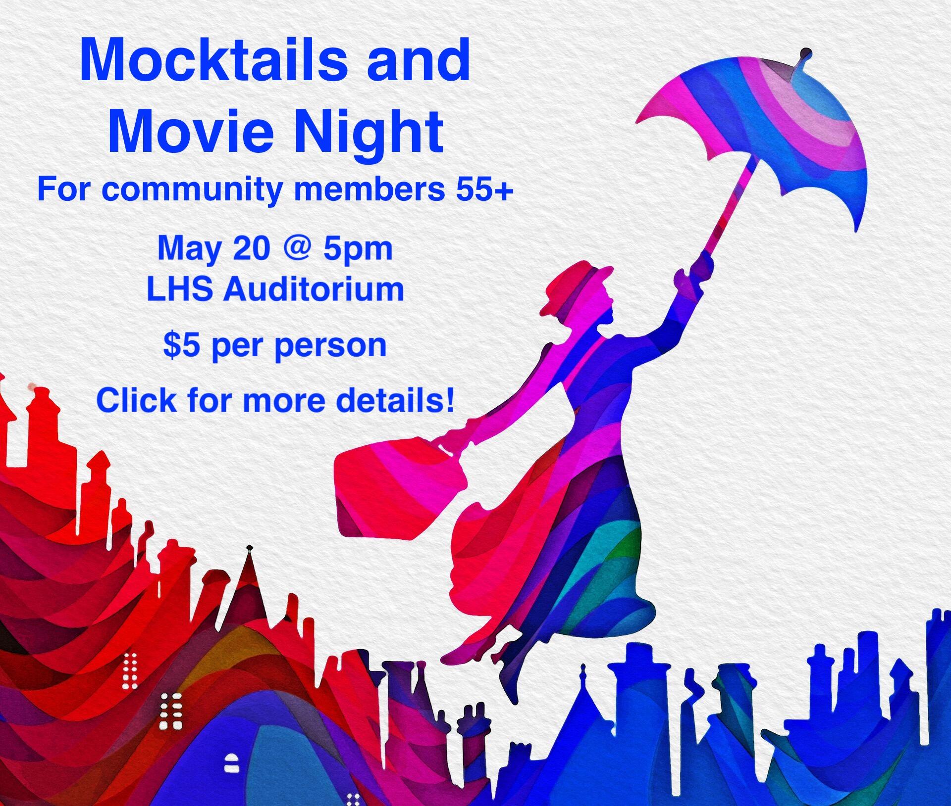 Mocktails and movie night May 20 at LHS