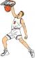 cartoon basketball player dunking 133152